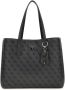 Guess Monogram Tote Bag Elegant Logo Design Black Dames - Thumbnail 1