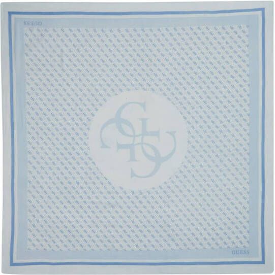 GUESS sjaal Aieta met logoprint lichtblauw