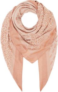 GUESS sjaal Kefiah met panterprint roze