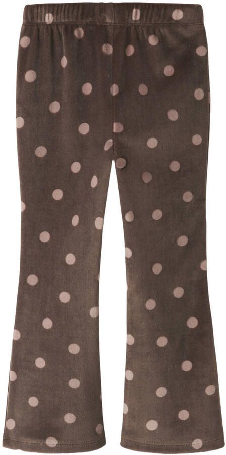 GUPPY MINI flared legging met stippen bruin Meisjes Polyester Stip