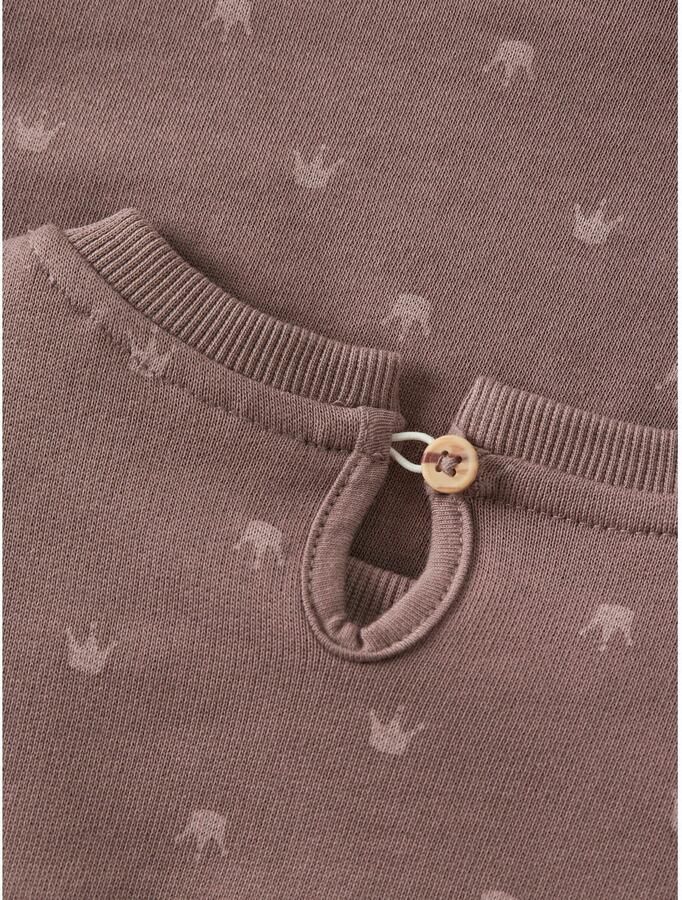 GUPPY MINI midi A-lijn jurk met broderie en print oudroze - Foto 2