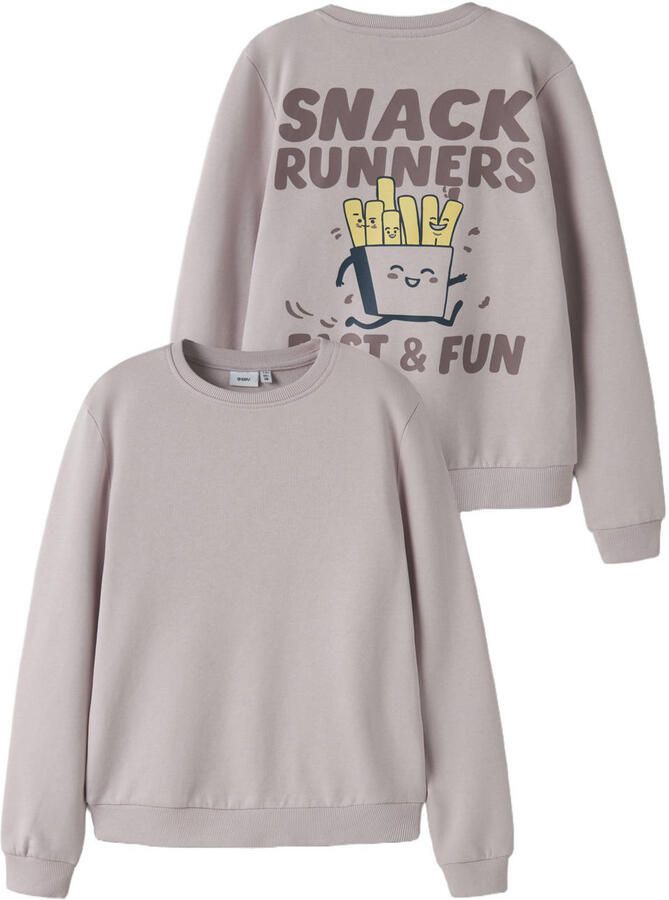 GUPPY MINI sweater met backprint lila