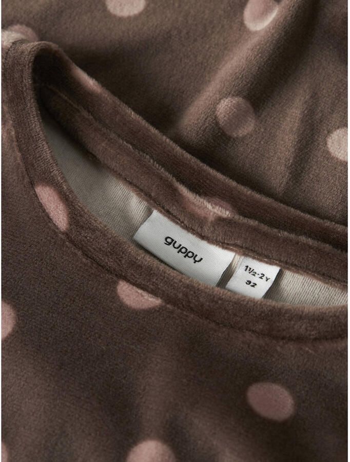 GUPPY MINI sweater met stippen bruin Meisjes Polyester Ronde hals Stip - Foto 2