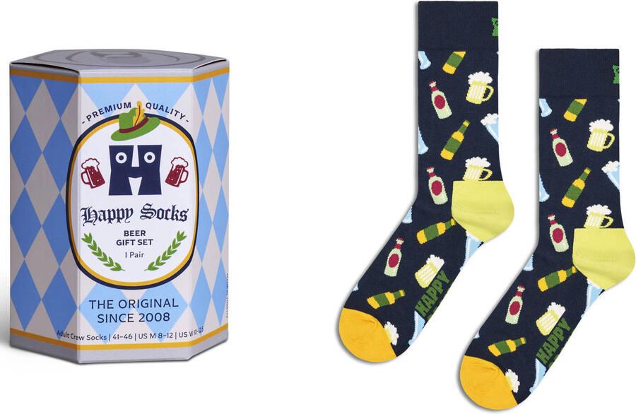 Happy Socks giftbox sokken Beer donkerblauw