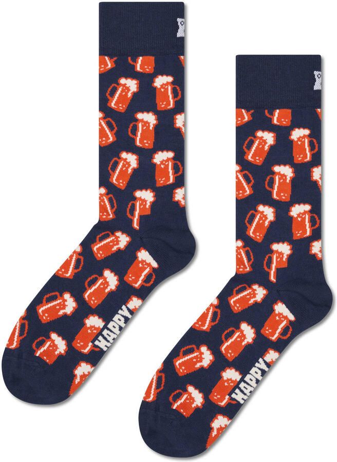 Happy Socks giftbox sokken Beer Glass donkerblauw (set van 3) - Foto 3