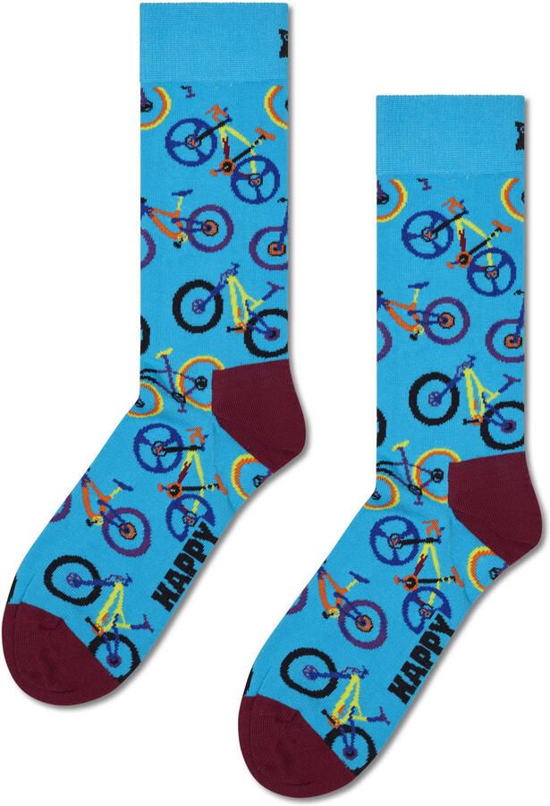 Happy Socks giftbox sokken Bike set van 4 blauw - Foto 3