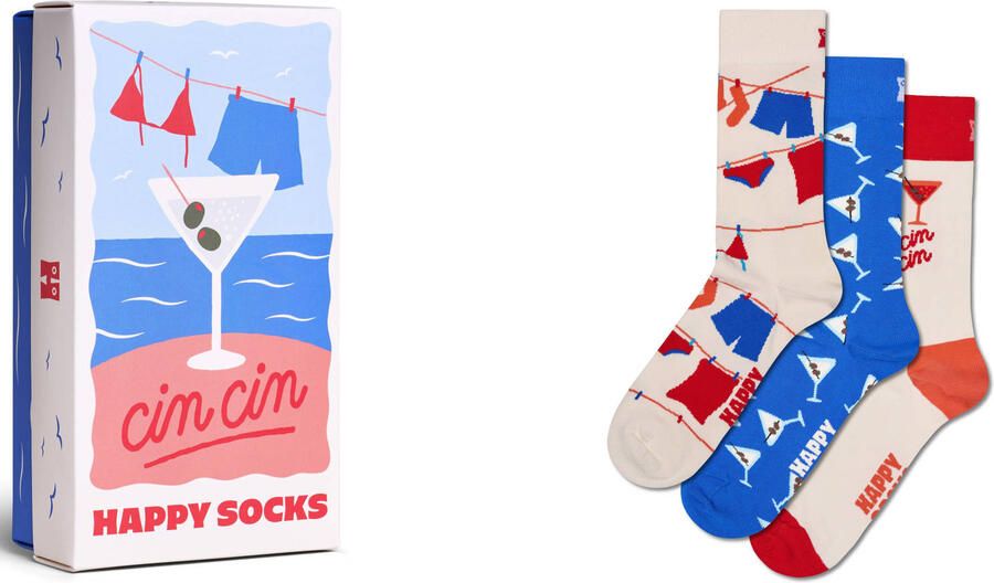 Happy Socks giftbox sokken Cin multi (set van 3)