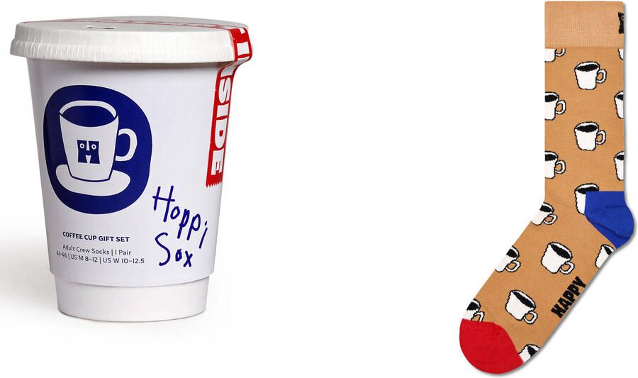 Happy Socks giftbox sokken Coffee Cup beige