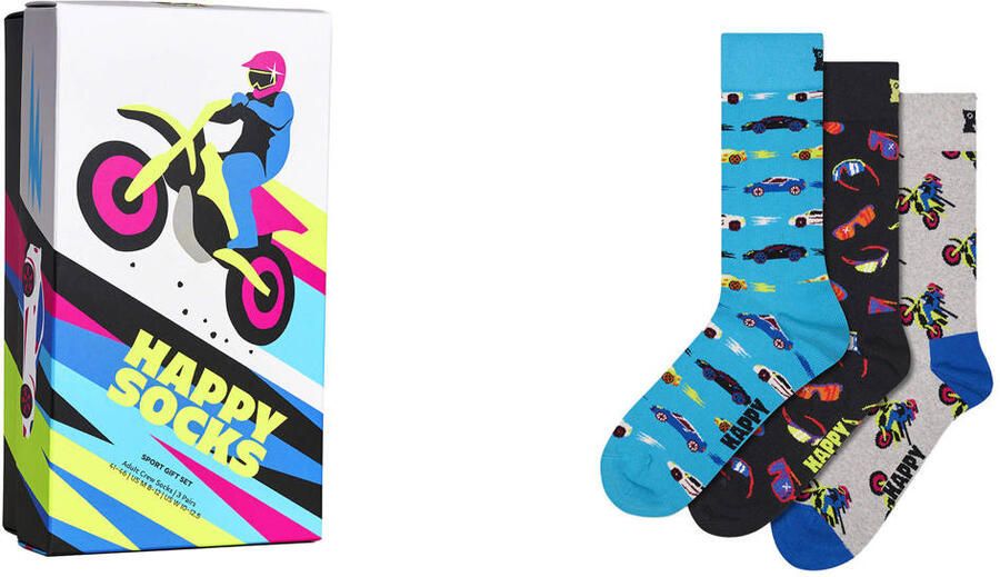 Happy Socks giftbox sokken Fast Sports multi (set van 3)