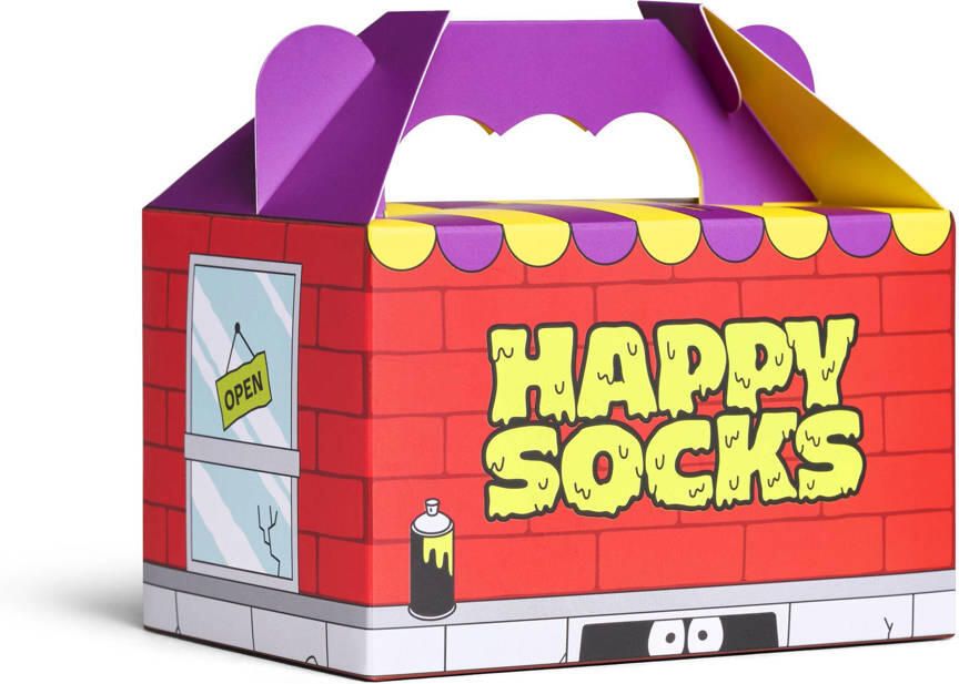 Happy Socks giftbox sokken Hangry Meal multi (set van 3) - Foto 3