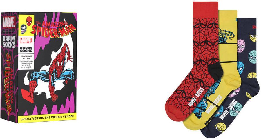 Happy Socks giftbox sokken MARVELâ„¢ Spider-Man multi (set van 3)