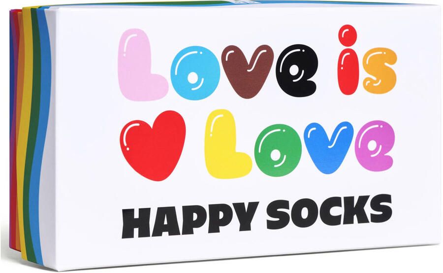 Happy Socks giftbox sokken Pride wit (set van 3) - Foto 3