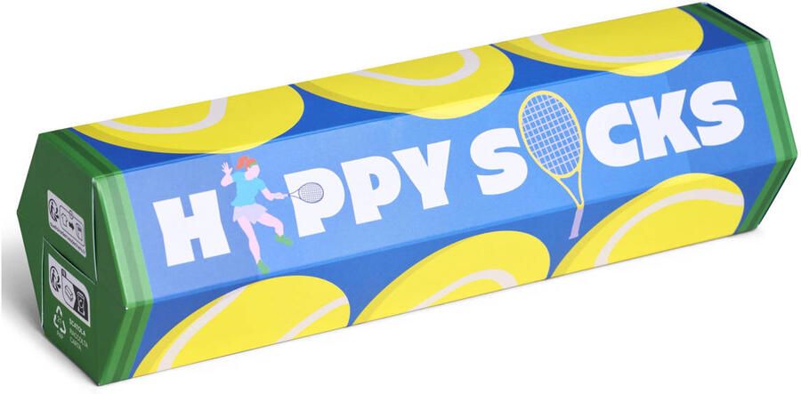 Happy Socks giftbox sokken Tennis blauw (set van 3) - Foto 3