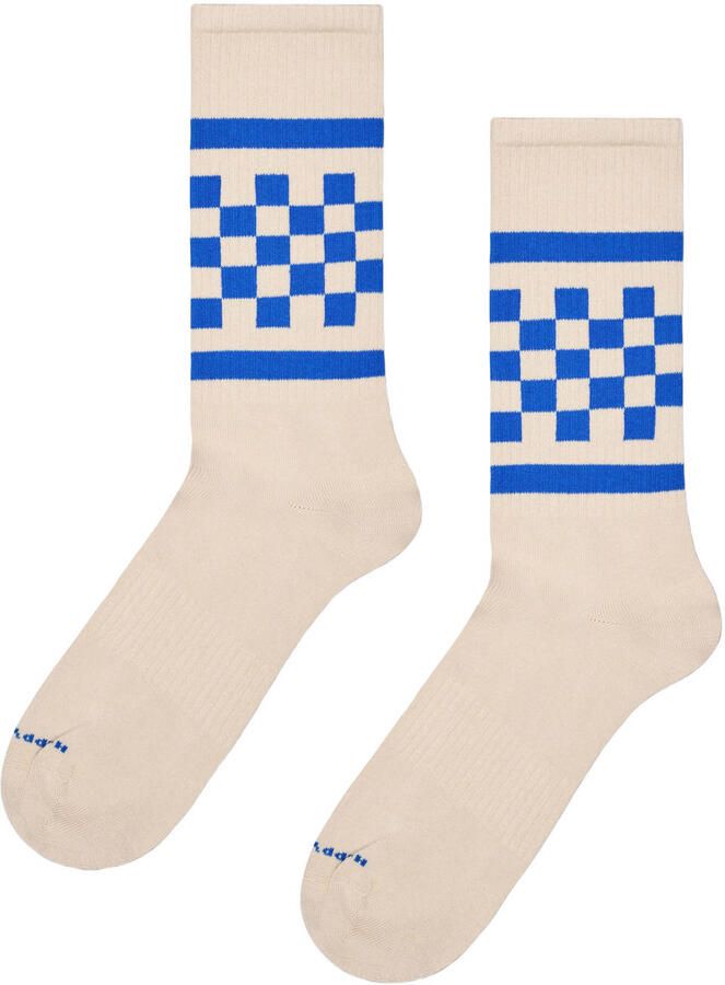 Happy Socks sokken Checked Stripe beige
