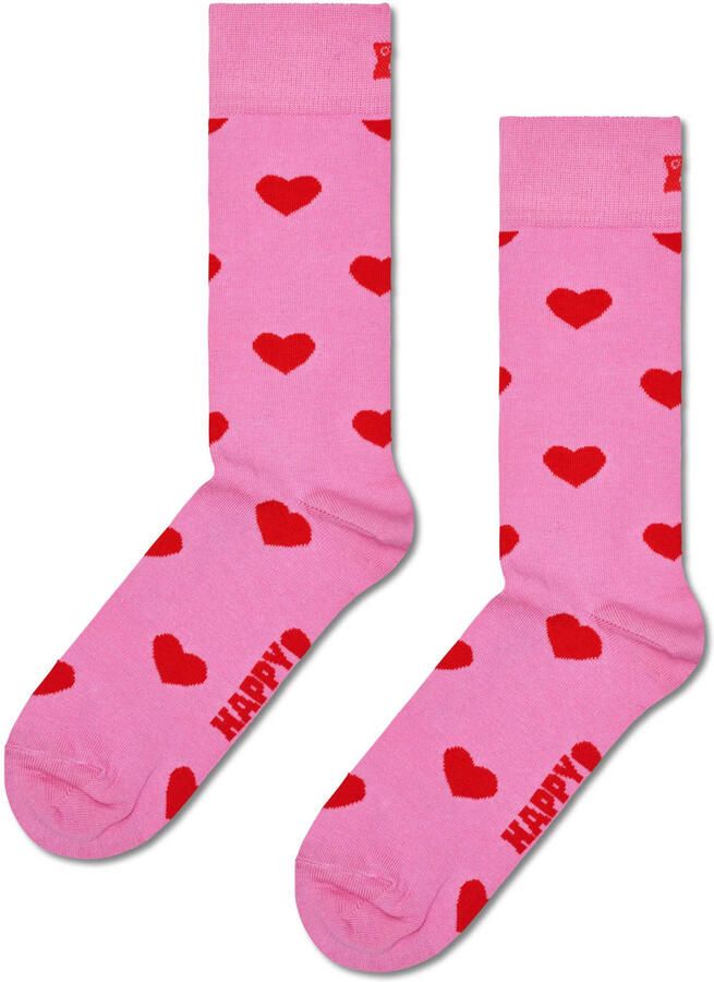 Happy Socks sokken Heart roze