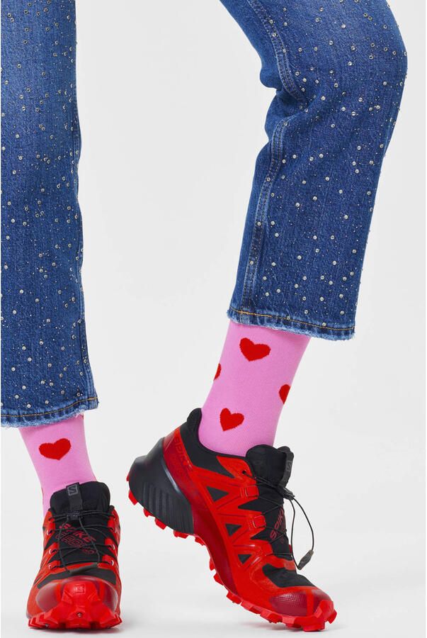 Happy Socks sokken Heart roze - Foto 2
