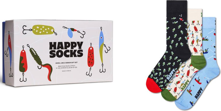 Happy Socks sokken Hook set van 3 multi