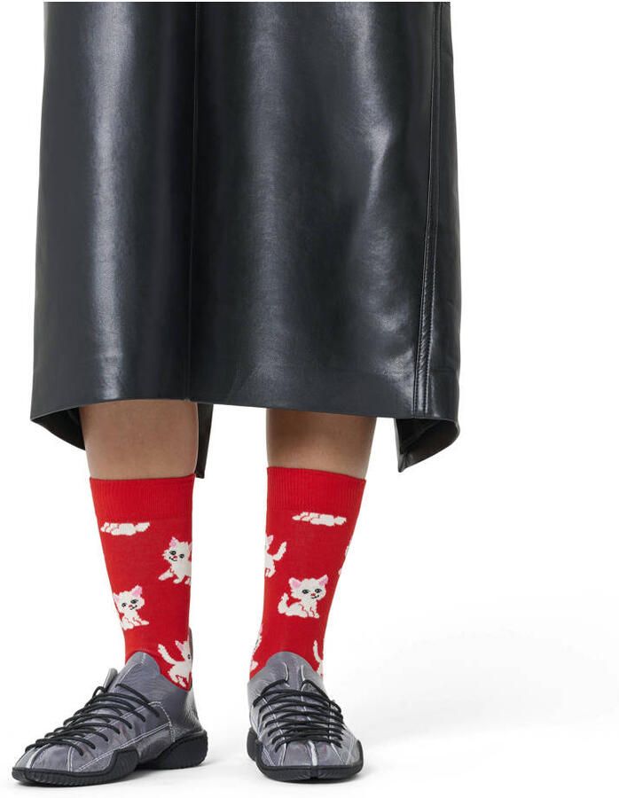 Happy Socks Sokken met motiefstitching model 'Kitten' - Foto 2