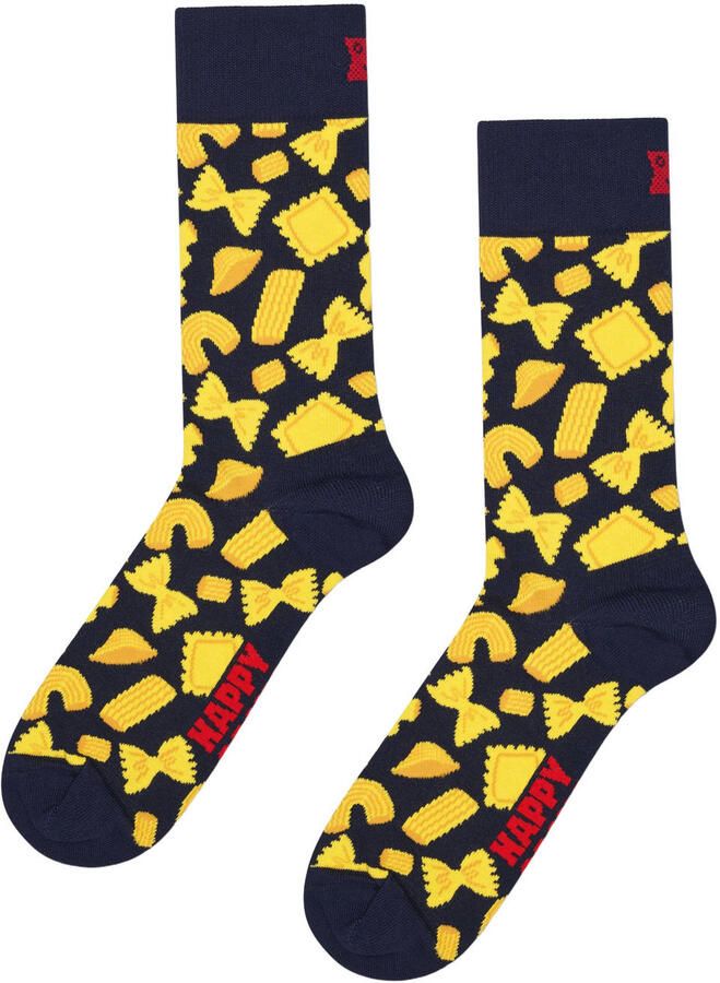 Happy Socks sokken Pasta zwart geel