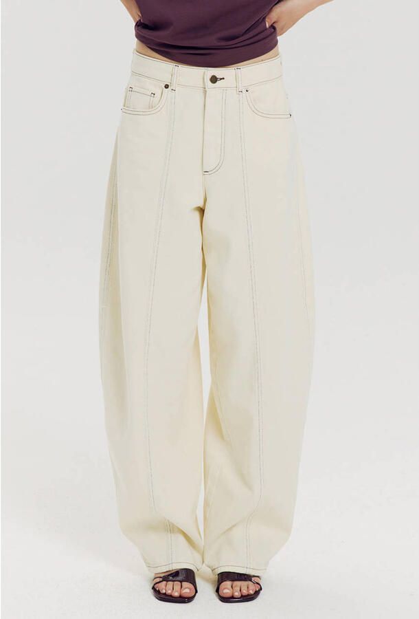HARPER & YVE barrel jeans crème