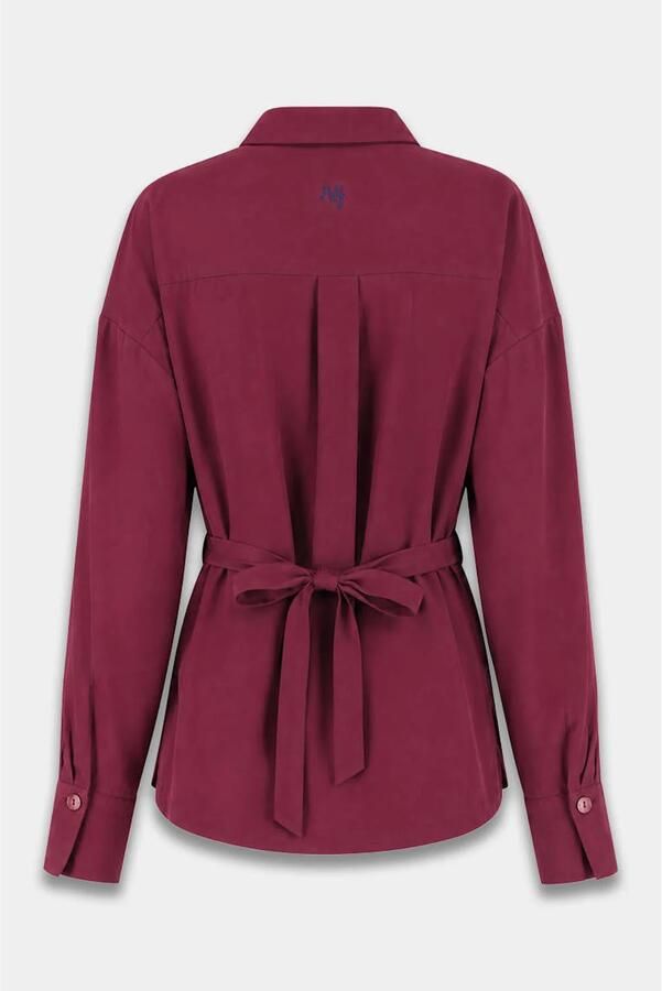 HARPER & YVE blouse met ceintuur wijn rood - Foto 3