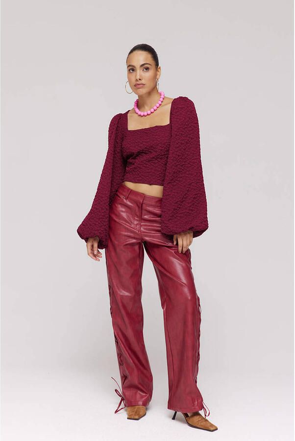 HARPER & YVE blousetop donkerrood - Foto 2