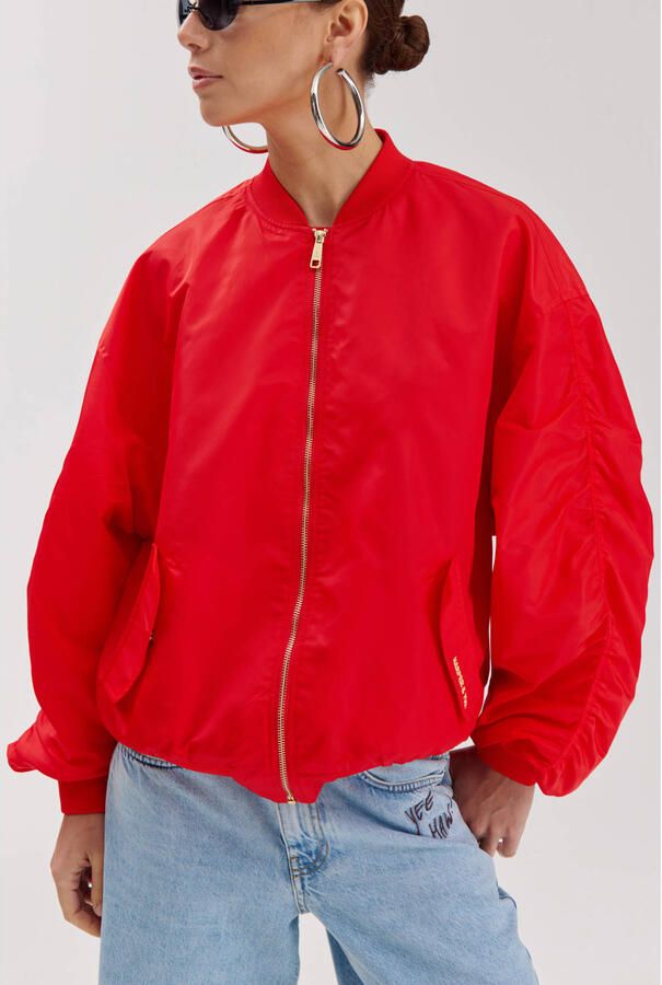 HARPER & YVE bomberjack met backprint rood - Foto 6