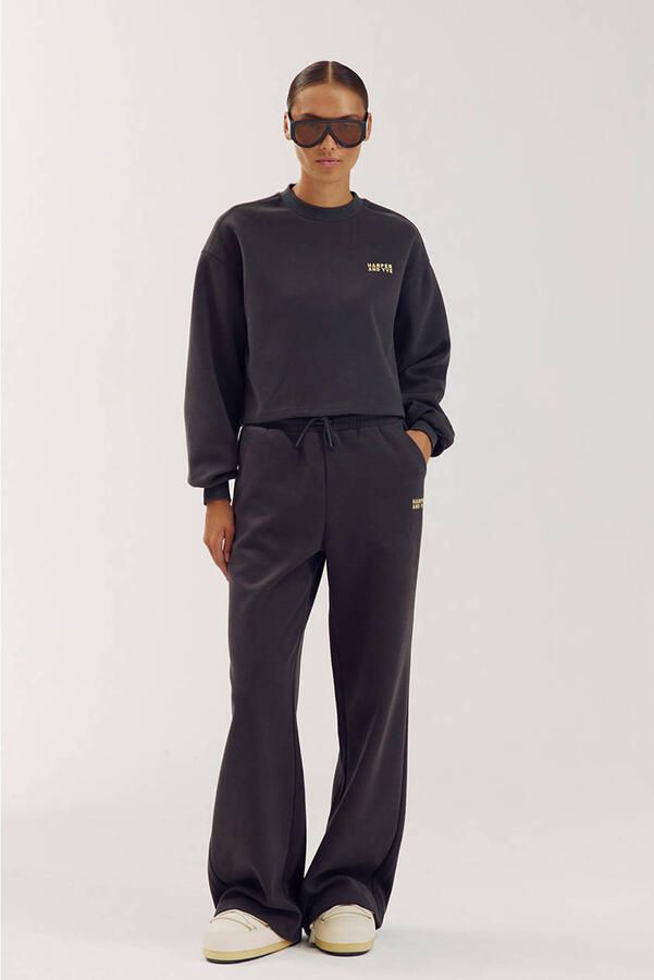 HARPER & YVE cropped trui met logo antraciet - Foto 3