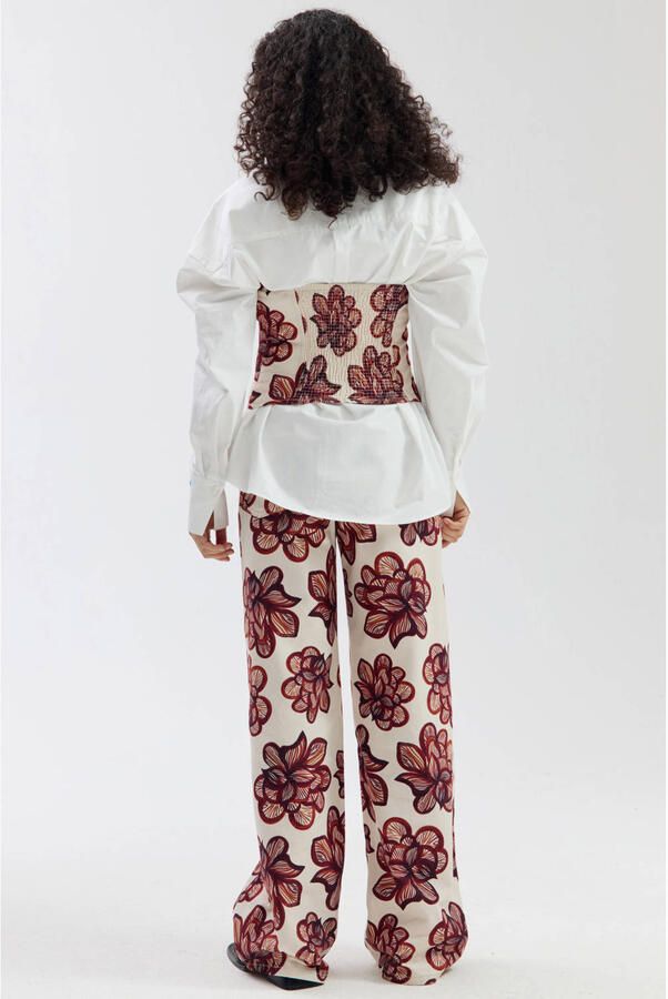 HARPER & YVE denim gebloemde strapless top ecru - Foto 3