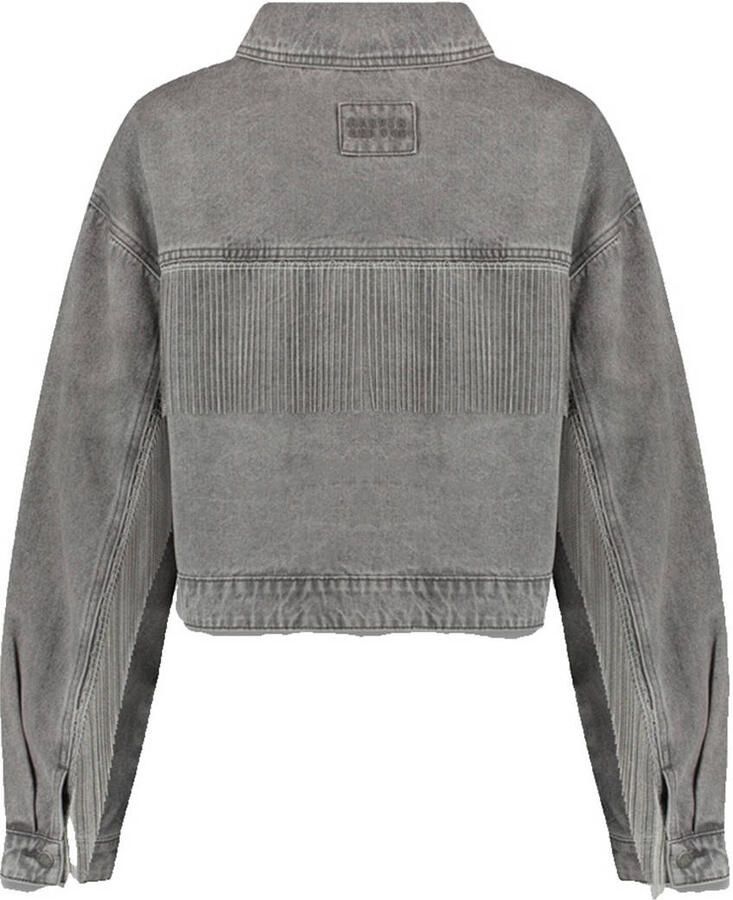 HARPER & YVE denim spijkerjas grey denim met franjes - Foto 2