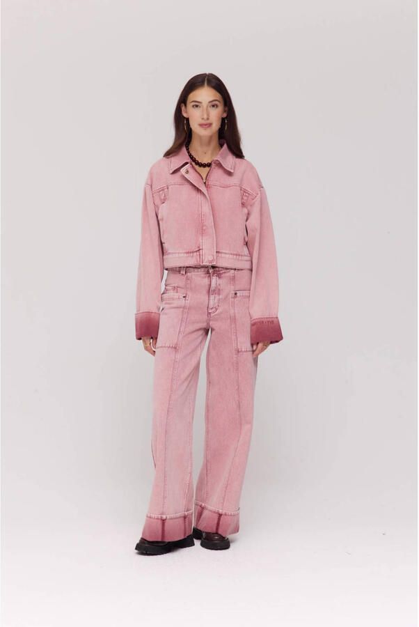 HARPER & YVE denim spijkerjas lichtroze - Foto 3