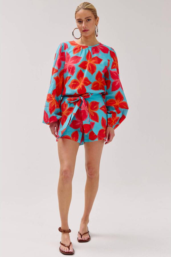 HARPER & YVE gebloemde top blauw - Foto 3