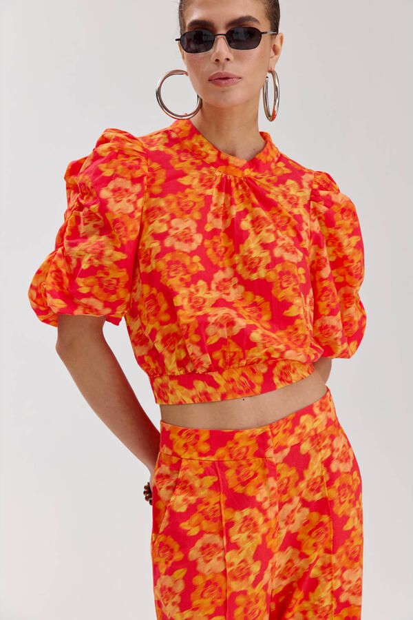 HARPER & YVE gebloemde top rood