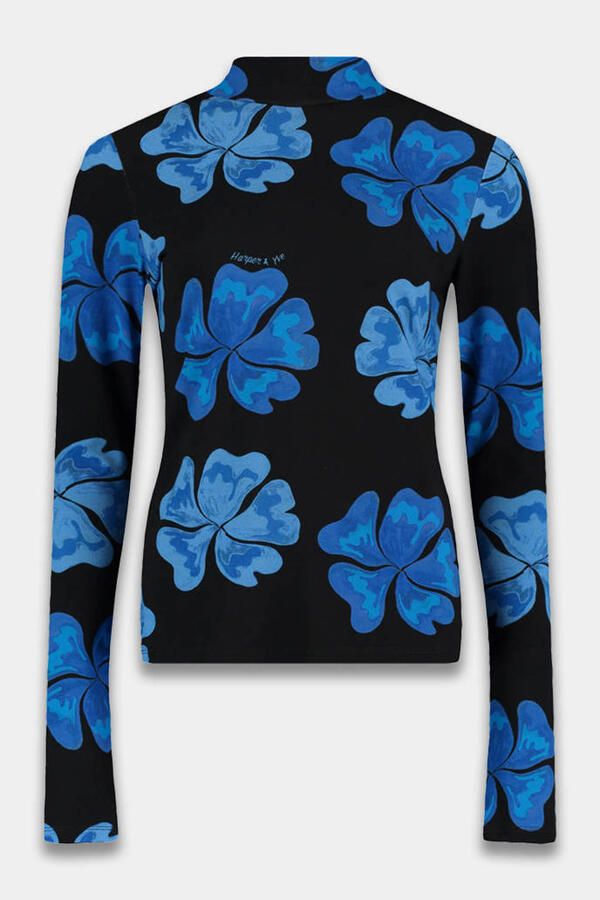 HARPER & YVE gebloemde top zwart - Foto 2