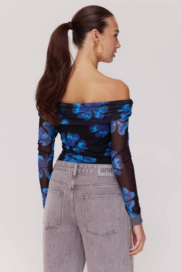 HARPER & YVE gebloemde top zwart - Foto 2
