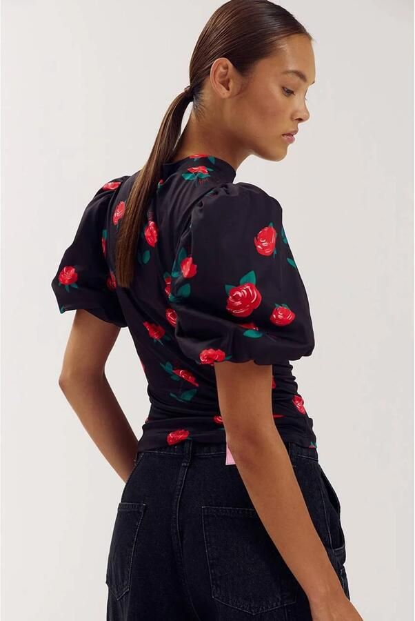 HARPER & YVE gebloemde top zwart - Foto 2