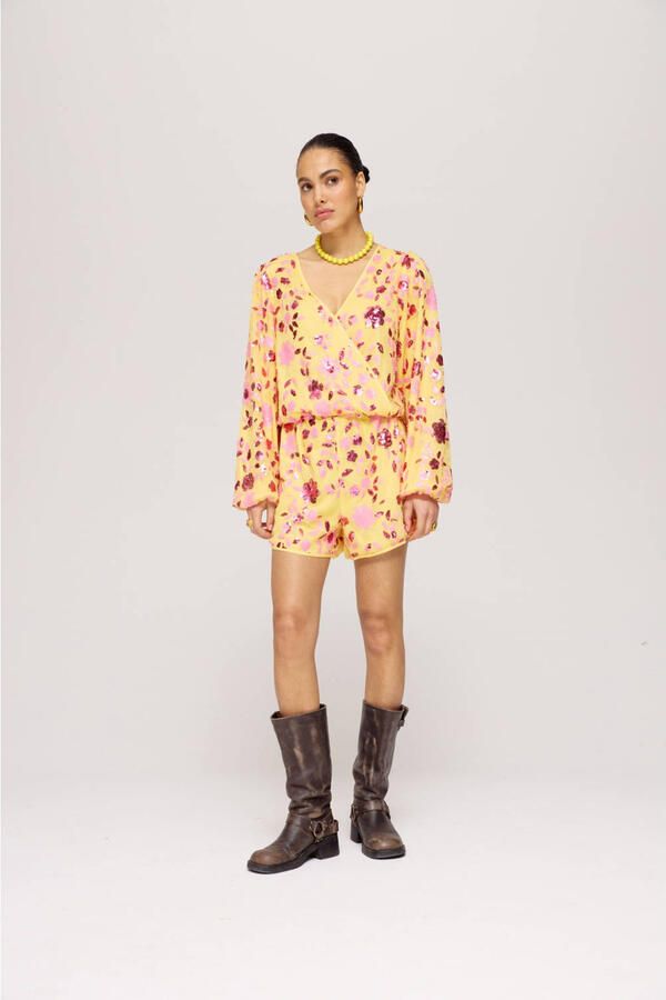 HARPER & YVE geel met pailletten playsuit - Foto 3