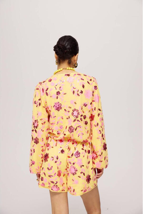 HARPER & YVE geel met pailletten playsuit - Foto 2