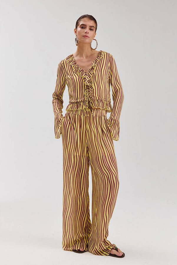 HARPER & YVE gestreepte blouse geel