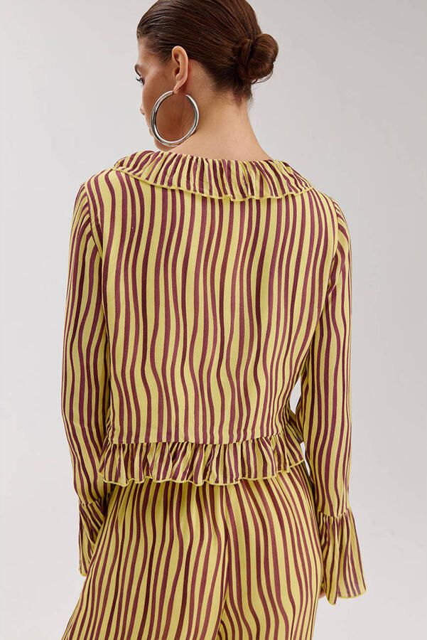 HARPER & YVE gestreepte blouse geel - Foto 2