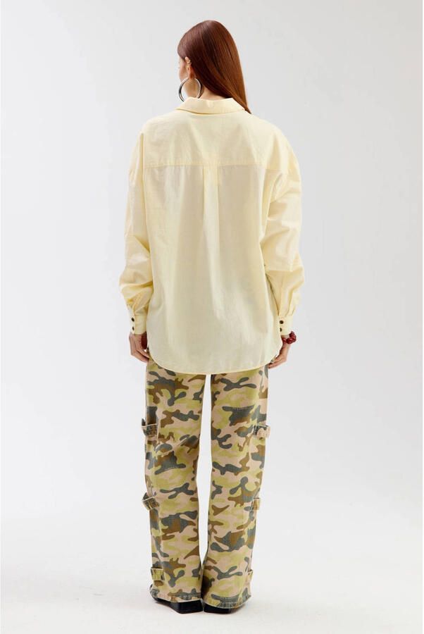HARPER & YVE gestreepte blouse lichtgeel - Foto 2