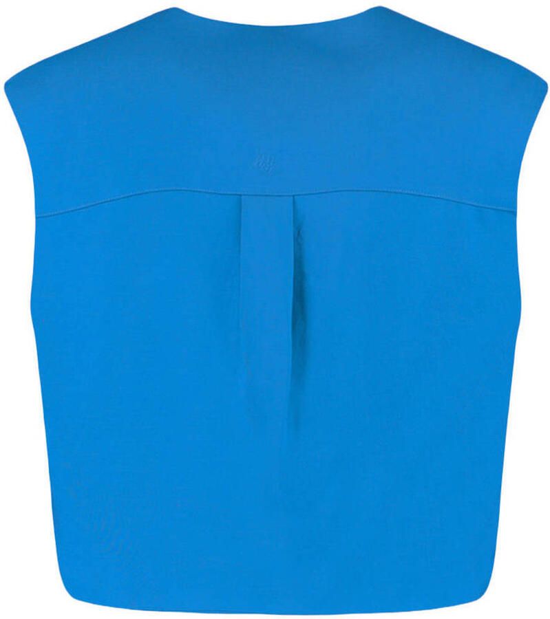 HARPER & YVE gilet met linnen blauw - Foto 2