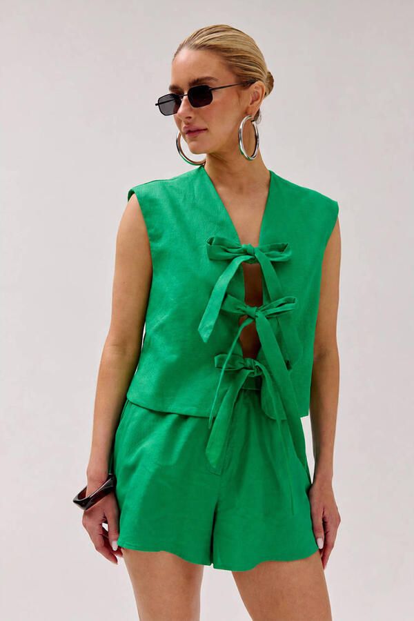 HARPER & YVE gilet met linnen
