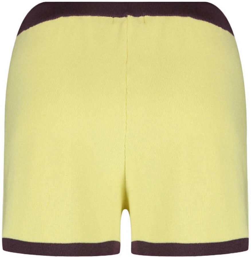 HARPER & YVE high waist casual short fijn gebreid lichtgeel - Foto 2