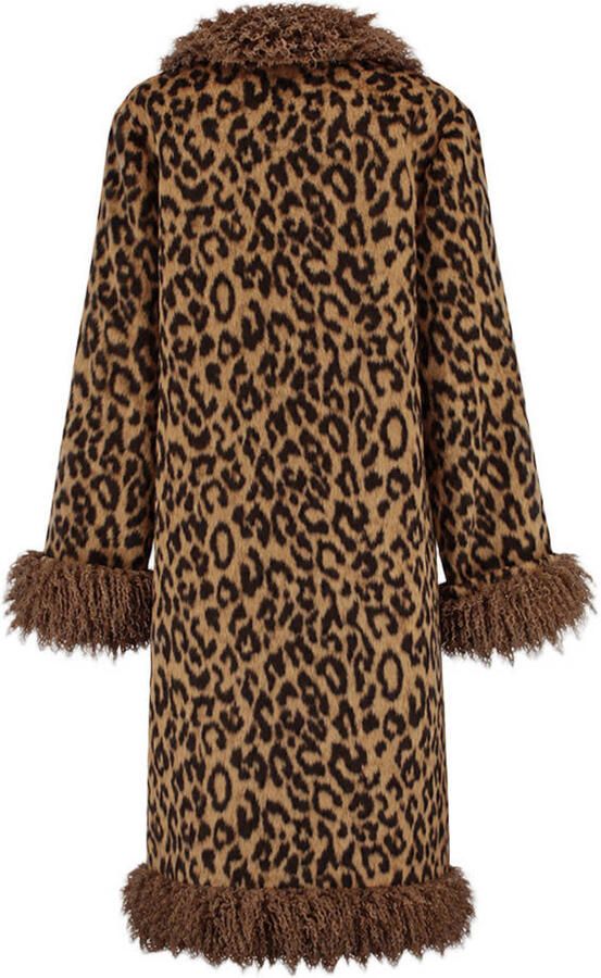 HARPER & YVE imitatiebont faux fur jas met panterprint bruin - Foto 2