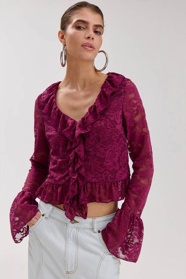HARPER & YVE Dames Blouses Jaden-ls Bordeaux - Foto 5