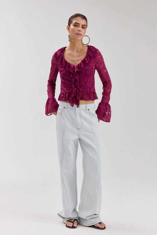 HARPER & YVE Dames Blouses Jaden-ls Bordeaux - Foto 7