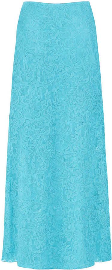 HARPER & YVE kanten gebloemde maxi rok blauw - Foto 3