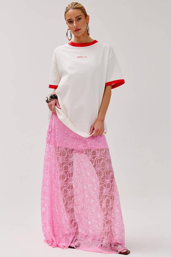 HARPER & YVE kanten gebloemde maxi rok