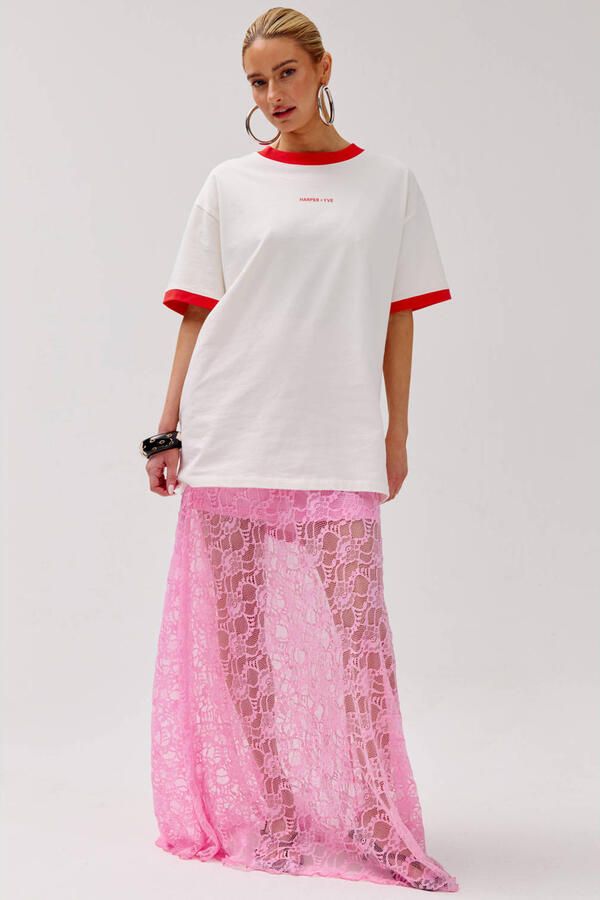 HARPER & YVE kanten gebloemde maxi rok - Foto 2